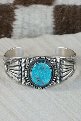 Navajo Turquoise and Sterling Silver Bracelet - Calvin Martinez - High Lonesome Trading