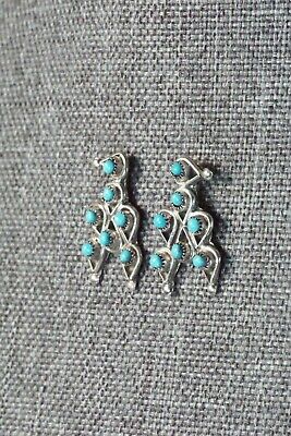 Turquoise & Sterling Silver Earrings - Waylon Johnson - High Lonesome Trading