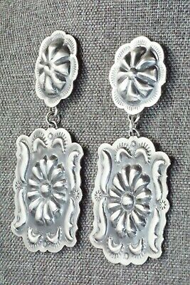 Sterling Silver Earrings - Tim Yazzie - High Lonesome Trading