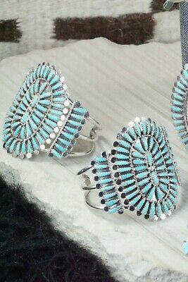 Turquoise & Sterling Silver Squash Blossom Set - Lavell Byjoe - High Lonesome Trading