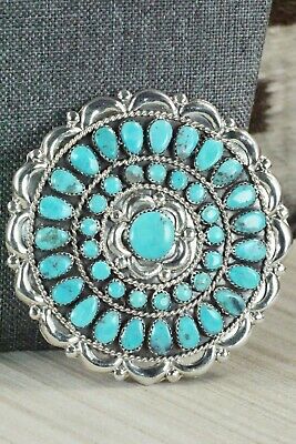 Turquoise & Sterling Silver Squash Blossom Set - Victor Begay