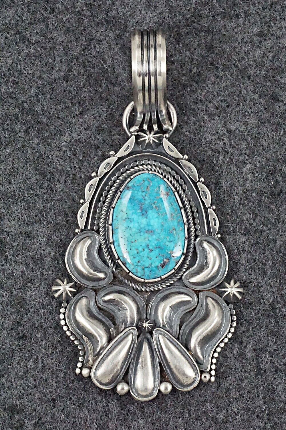 Turquoise and Sterling Silver Pendant - Derrick Gordon