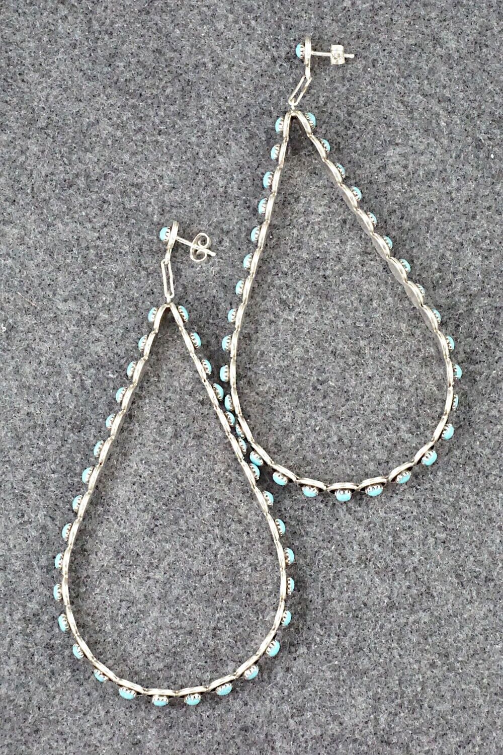 Turquoise & Sterling Silver Earrings - Florenda Lonasee