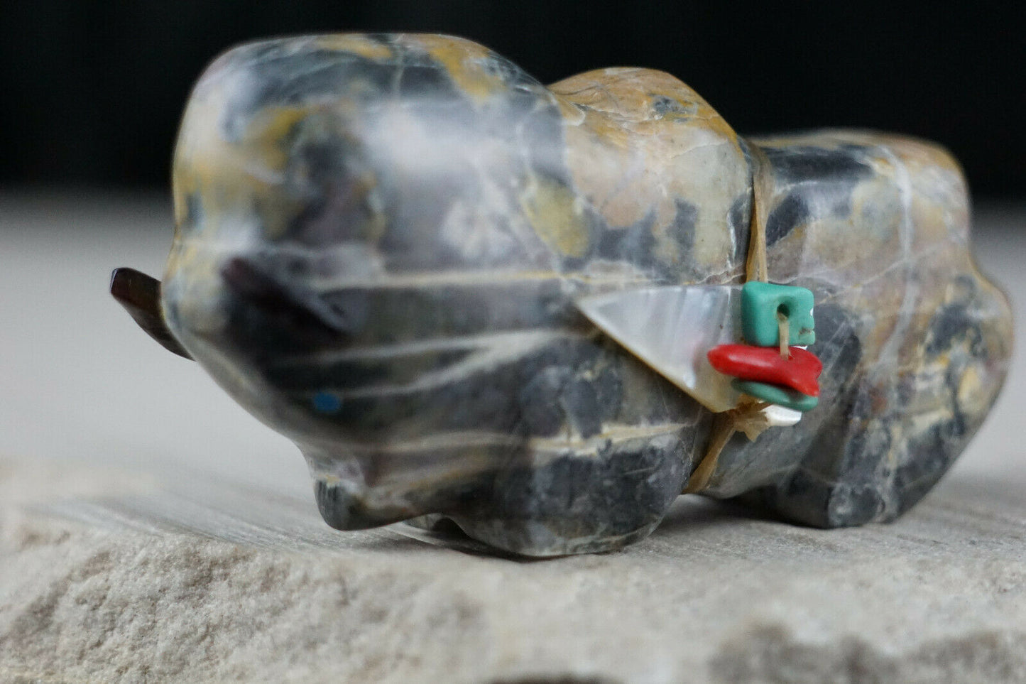 Buffalo Zuni Fetish Carving - Joshua Leki - High Lonesome Trading
