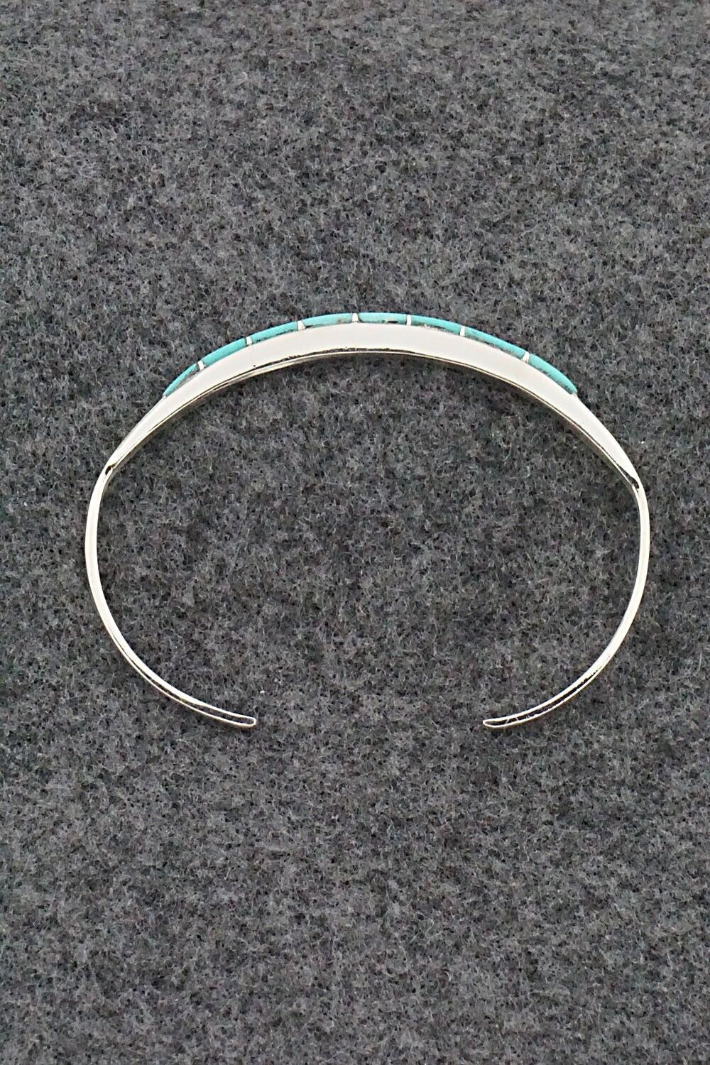Turquoise & Sterling Silver Inlay Bracelet - Jeanette Chavez