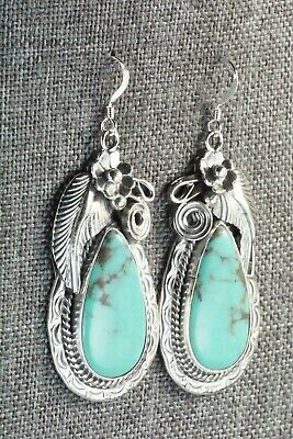 Turquoise & Sterling Silver Earrings - Davey Morgan