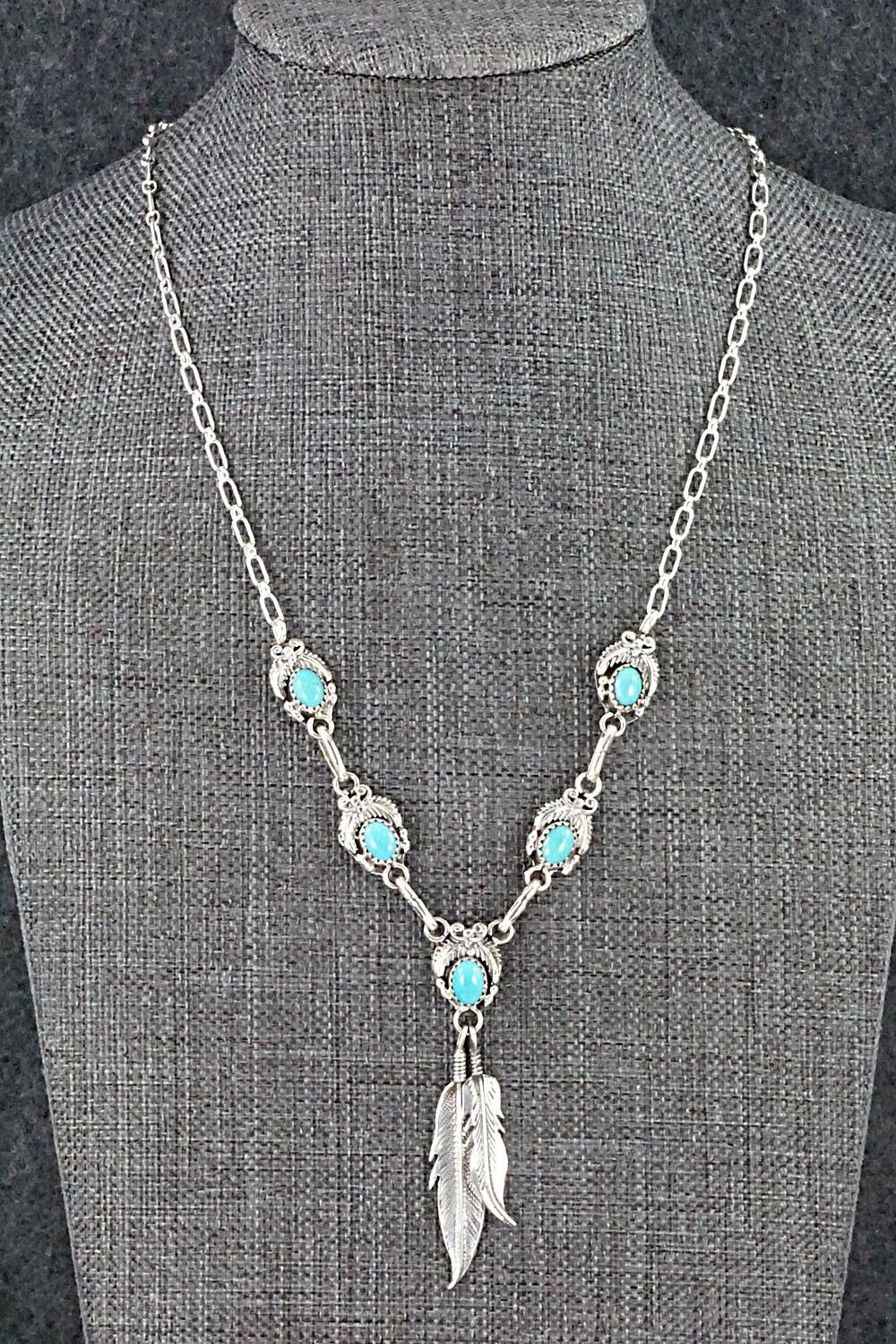Turquoise & Sterling Silver Necklace - Verley Betone