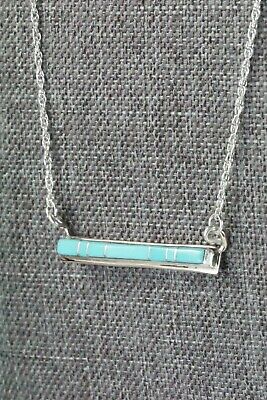 Turquoise & Sterling Silver Necklace - Rolanda Natachu