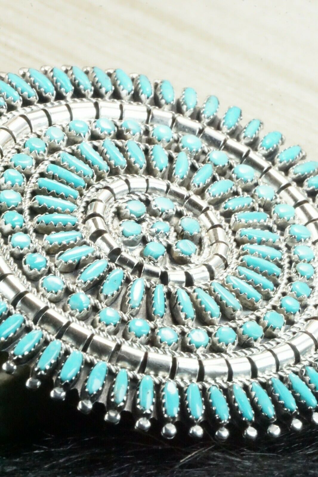 Turquoise & Sterling Silver Pendant/ Pin - Nathaniel Nez