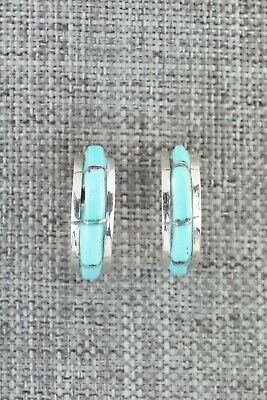Turquoise & Sterling Silver Earrings - Lanore Panteah