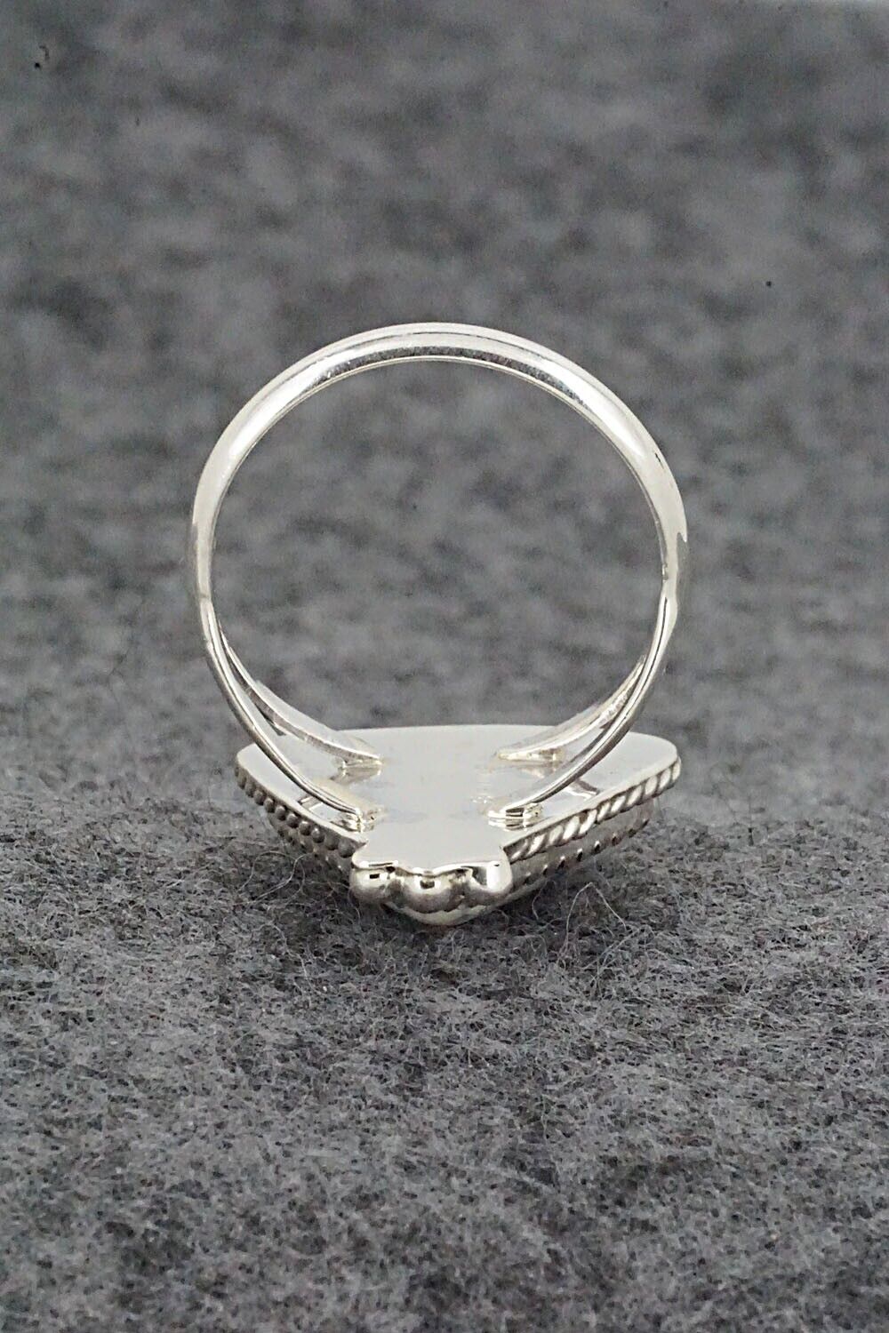 White Buffalo & Sterling Silver Ring - Judy Largo - Size 8.5