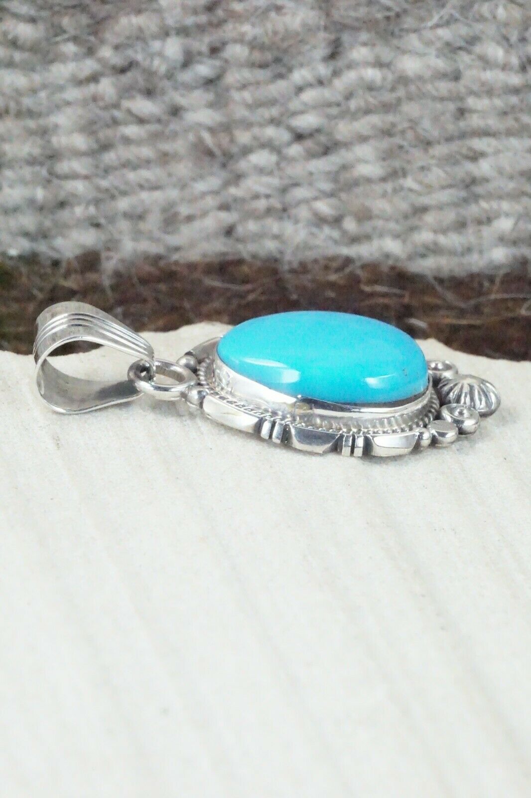 Turquoise & Sterling Silver Pendant - Daniel Benally