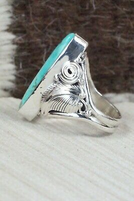 Turquoise & Sterling Silver Ring - Darrell Morgan - Size 9