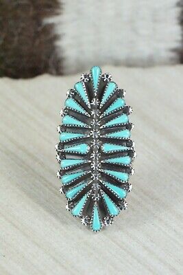Turquoise & Sterling Silver Bracelet and Ring - Size 9 - Carlos Tsipa