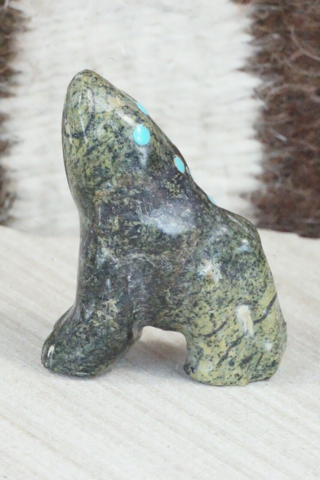 Frog Zuni Fetish Carving - Alvin Calavaza - High Lonesome Trading