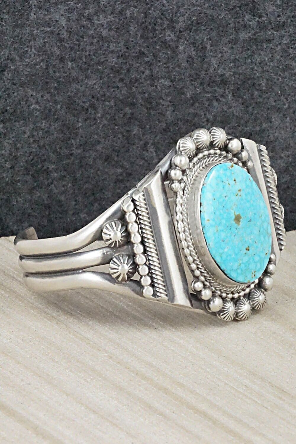 Turquoise & Sterling Silver Bracelet - Tom Lewis