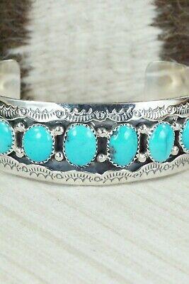 Turquoise and Sterling Silver Bracelet - Harry Yazzie - High Lonesome Trading