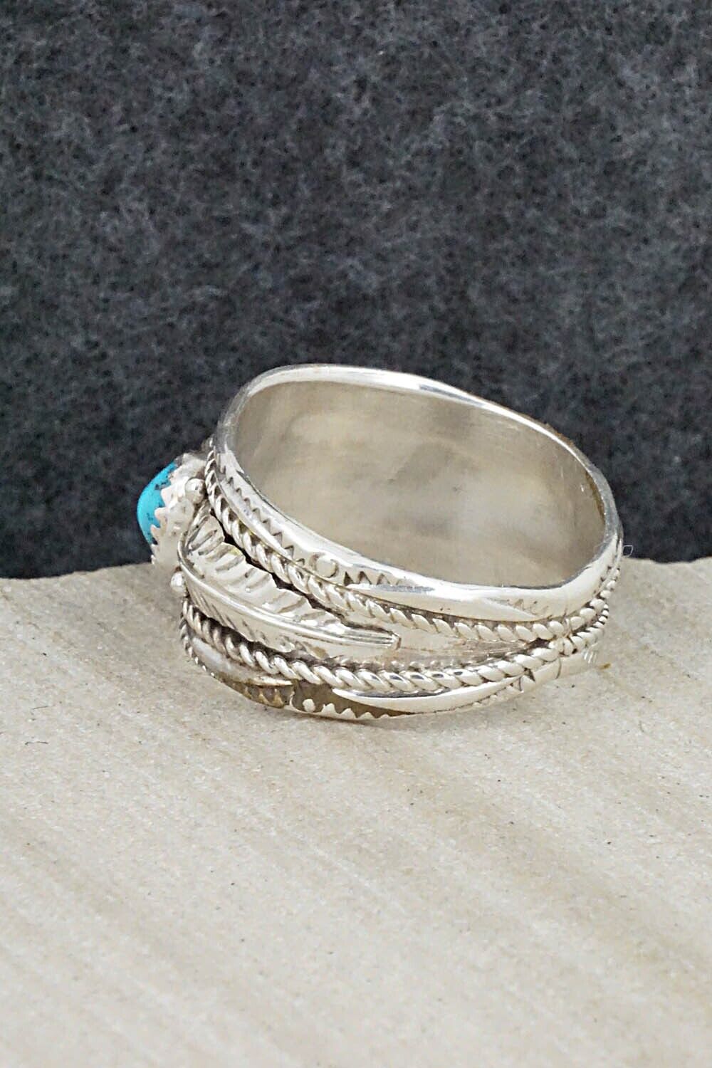 Turquoise and Sterling Silver Ring - Betty Begay - Size 11.5