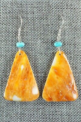 Spiny Oyster & Sterling Silver Earrings - Louise Joe
