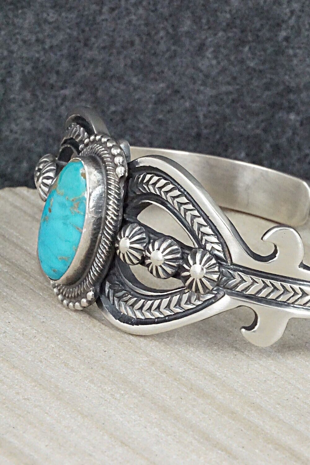 Turquoise & Sterling Silver Bracelet - Leon Martinez