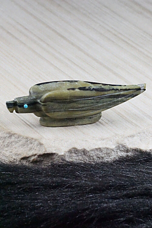 Eagle Zuni Fetish Carving - Ronnie Lunasee