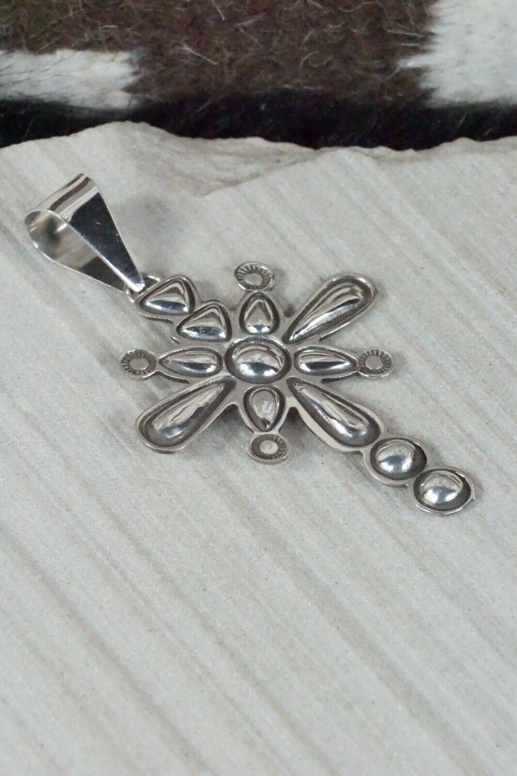 Sterling Silver Cross Pendant - Alex Sanchez - Navajo