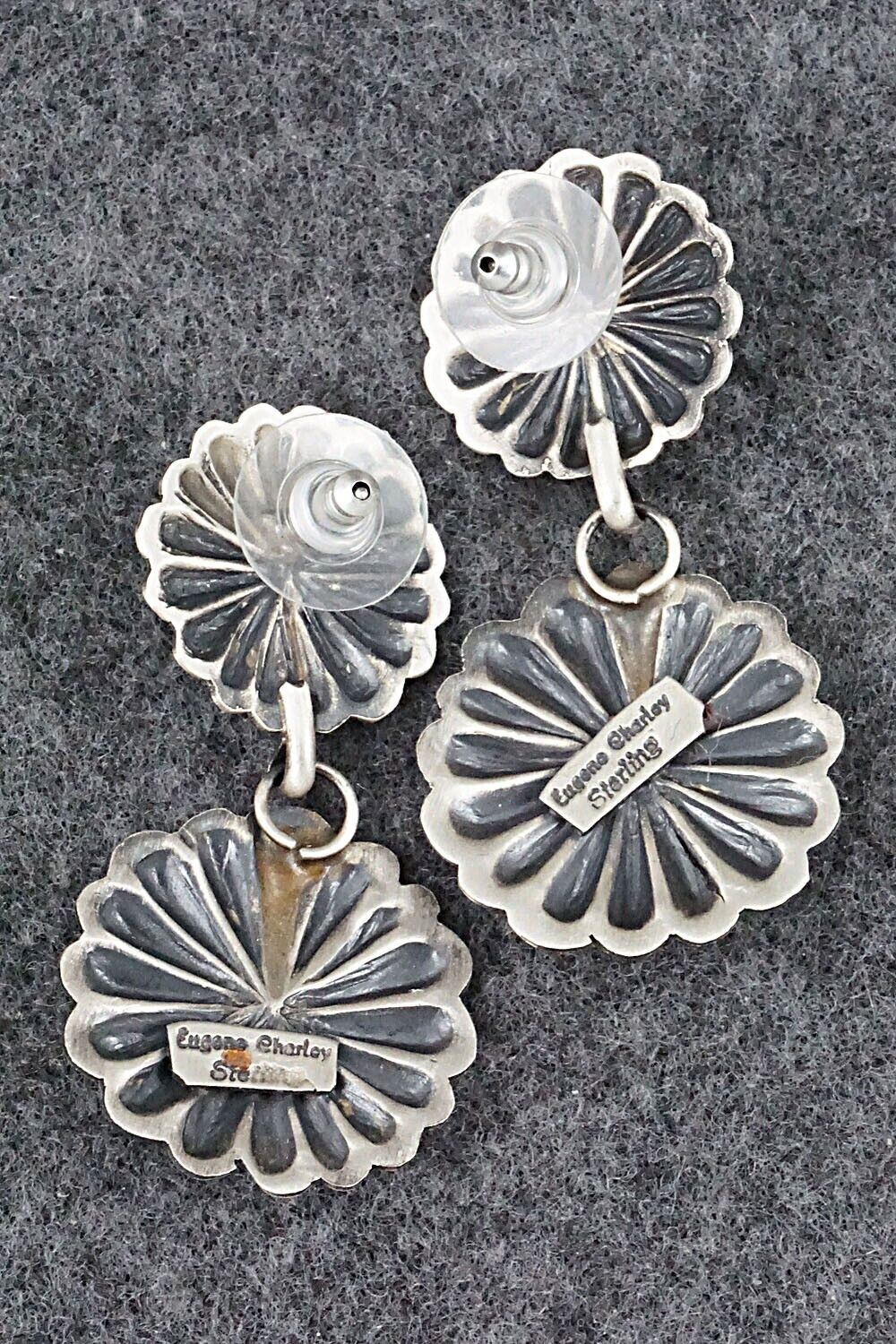 Turquoise and Sterling Silver Earrings - Eugene Charley