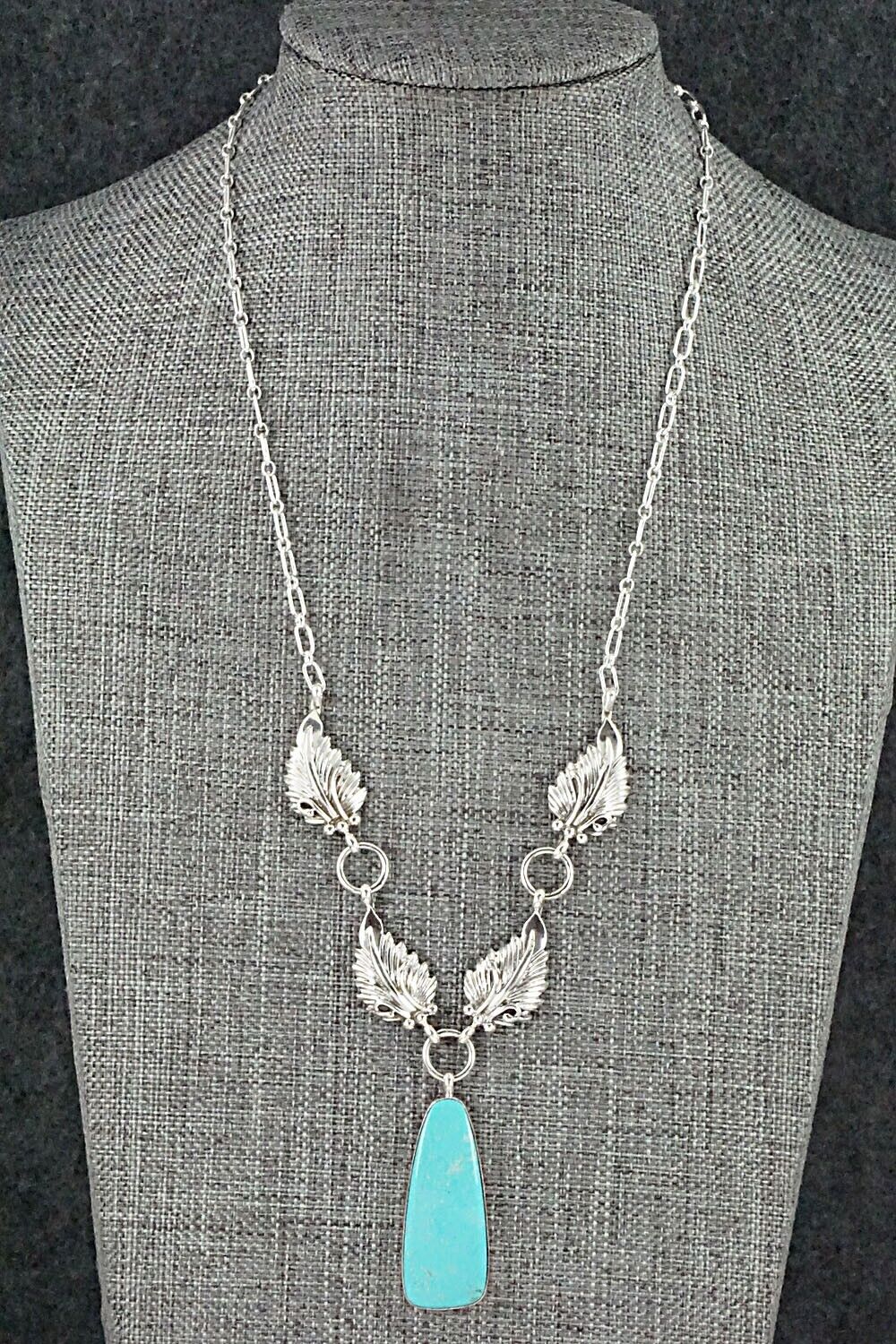 Turquoise & Sterling Silver Necklace - Mark Barney