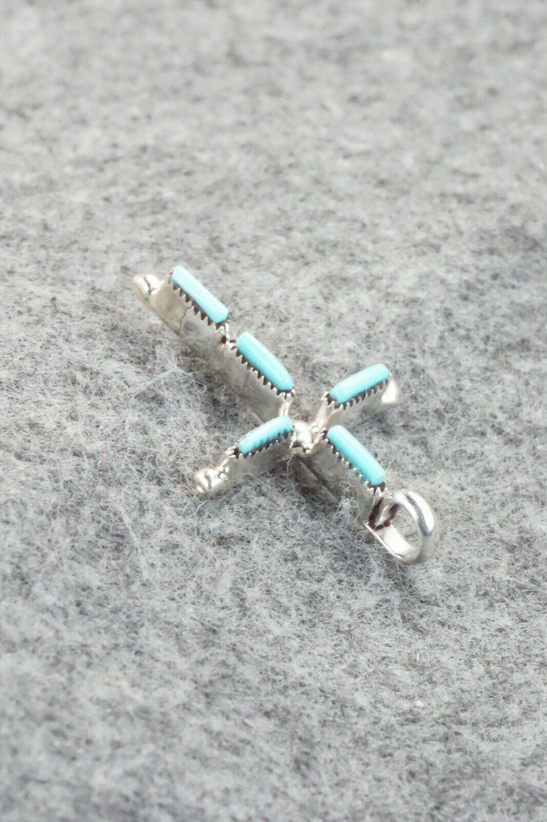 Turquoise & Sterling Silver Pendant - Jill Paywa