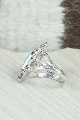 Turquoise and Sterling Silver Ring - Andrew Vandever - Size 7.75 - High Lonesome Trading
