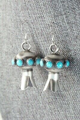 Turquoise & Sterling Silver Blossom Earrings - Monica Smith