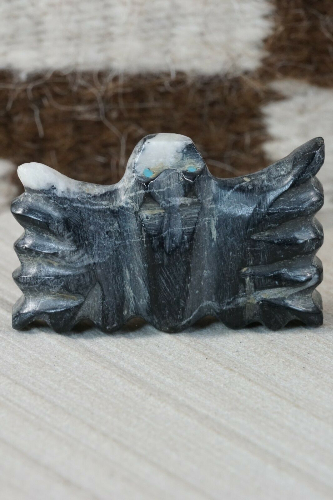 Bat Zuni Fetish Carving - Kelly Lementino - High Lonesome Trading