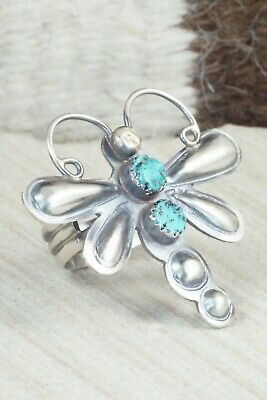 Turquoise and Sterling Silver Ring - Tim Yazzie - 8