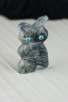 Owl Zuni Fetish Carving - Danette Laate - High Lonesome Trading