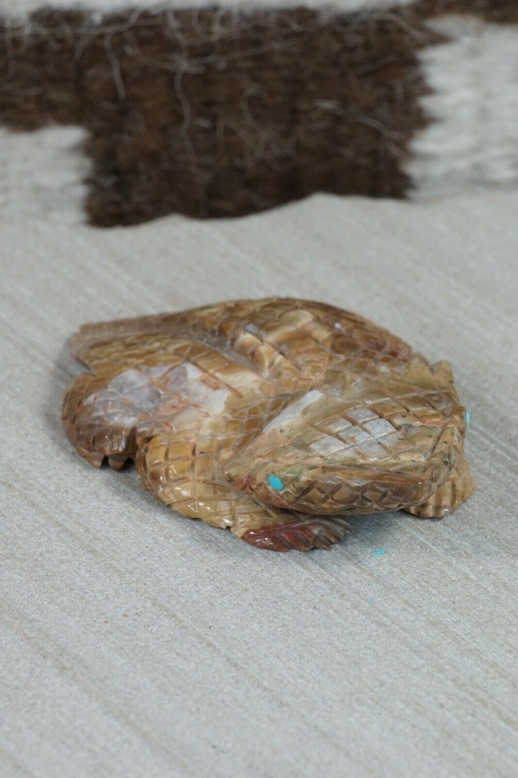 Horned Toad Zuni Fetish Carving - Jonas Hastito
