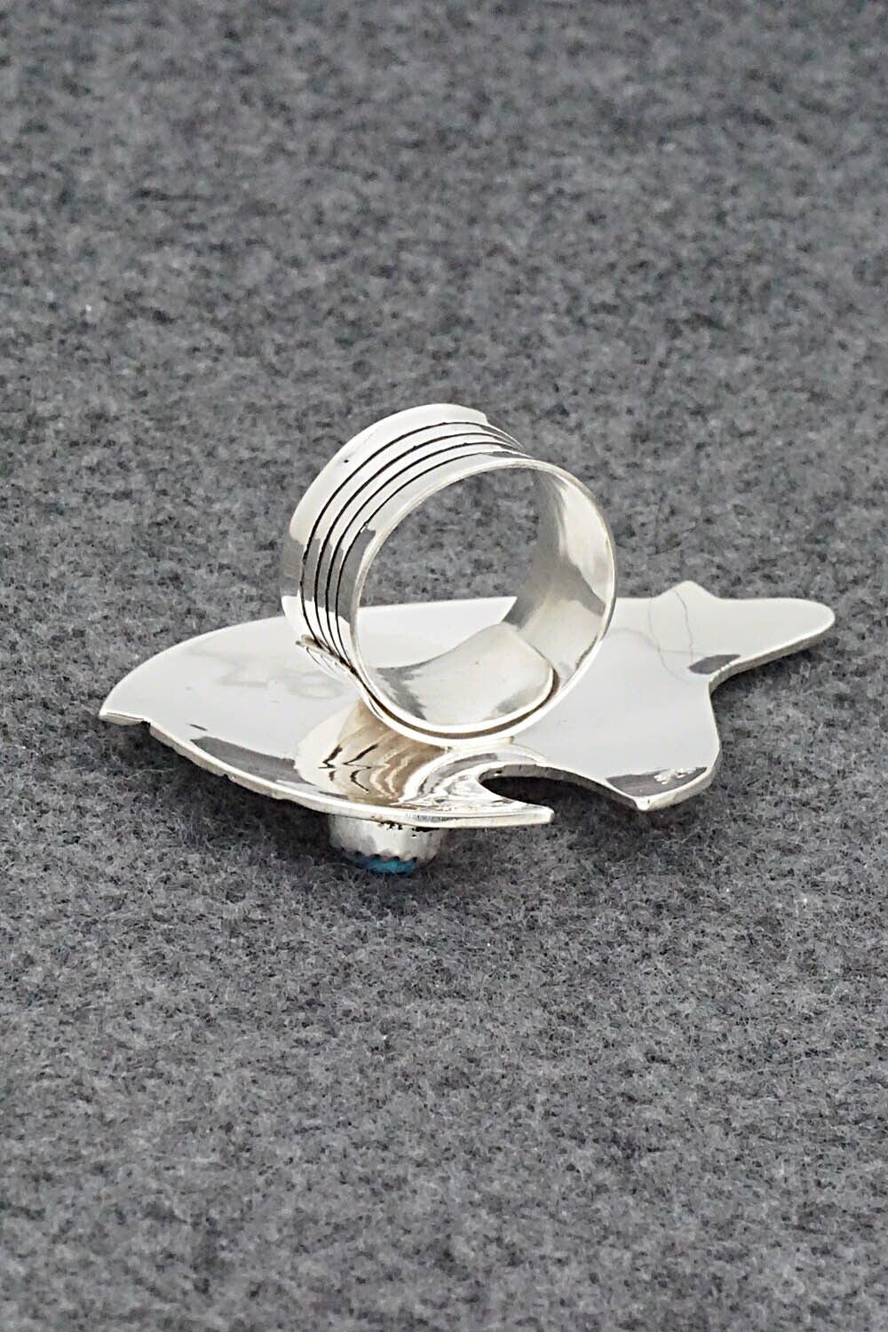 Turquoise & Sterling Silver Ring - Richard Singer - Size 7 (Adj.)
