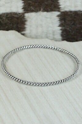 Navajo Sterling Silver Bangle Cuff - Elaine Tahe