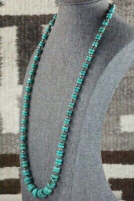 Turquoise & Sterling Silver Necklace - Navajo