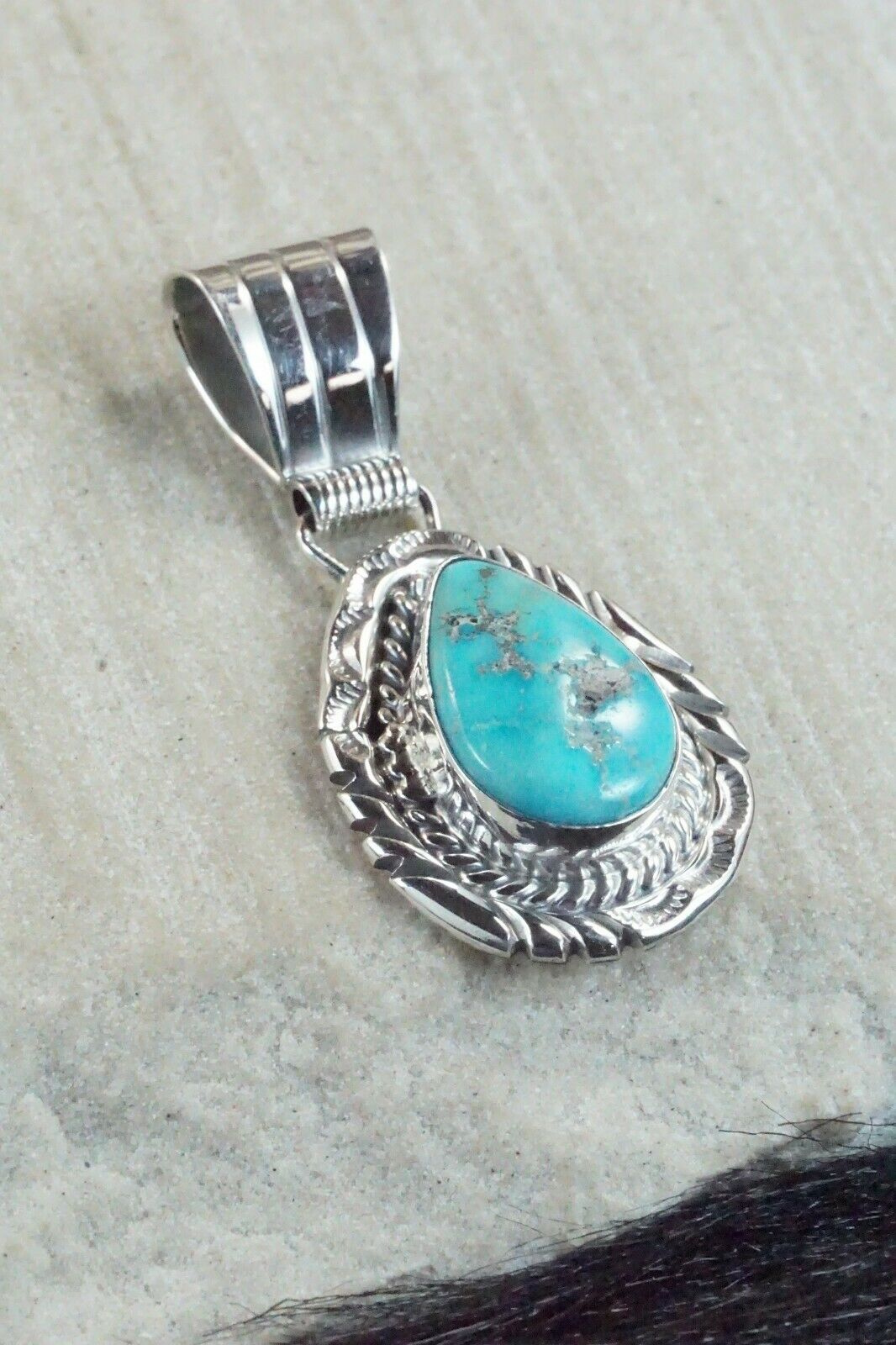 Turquoise & Sterling Silver Pendant - Davey Morgan