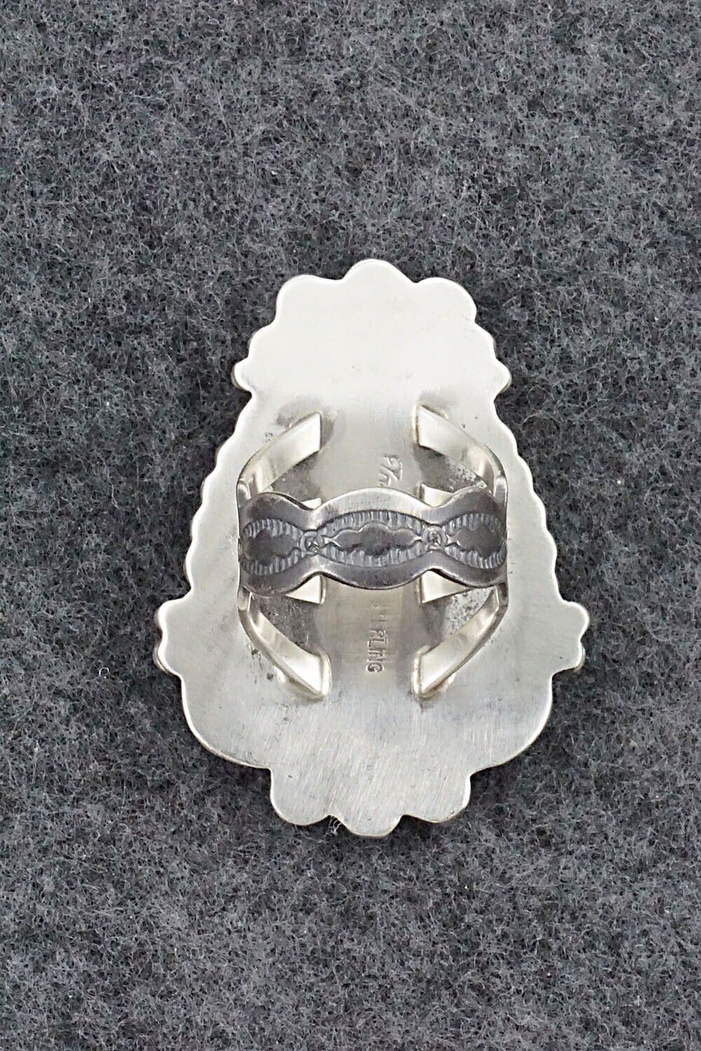 White Buffalo & Sterling Silver Ring - Tom Lewis - Size 6.5