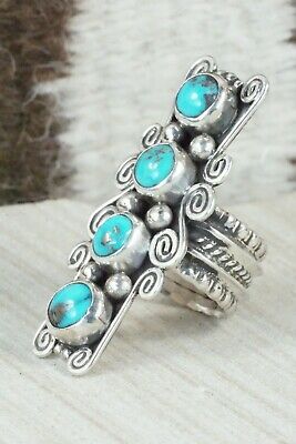 Turquoise & Sterling Silver Ring - Cris Nez - Size 8.5