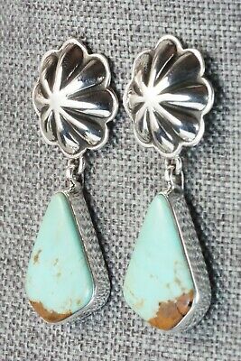 Turquoise & Sterling Silver Earrings - Lyle Piaso