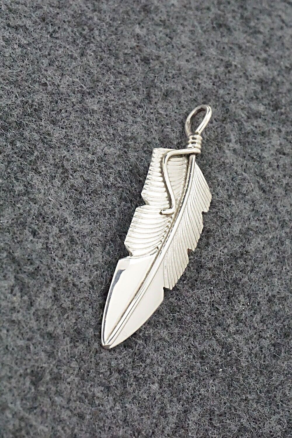 Sterling Silver Feather Pendant - Chris Charley