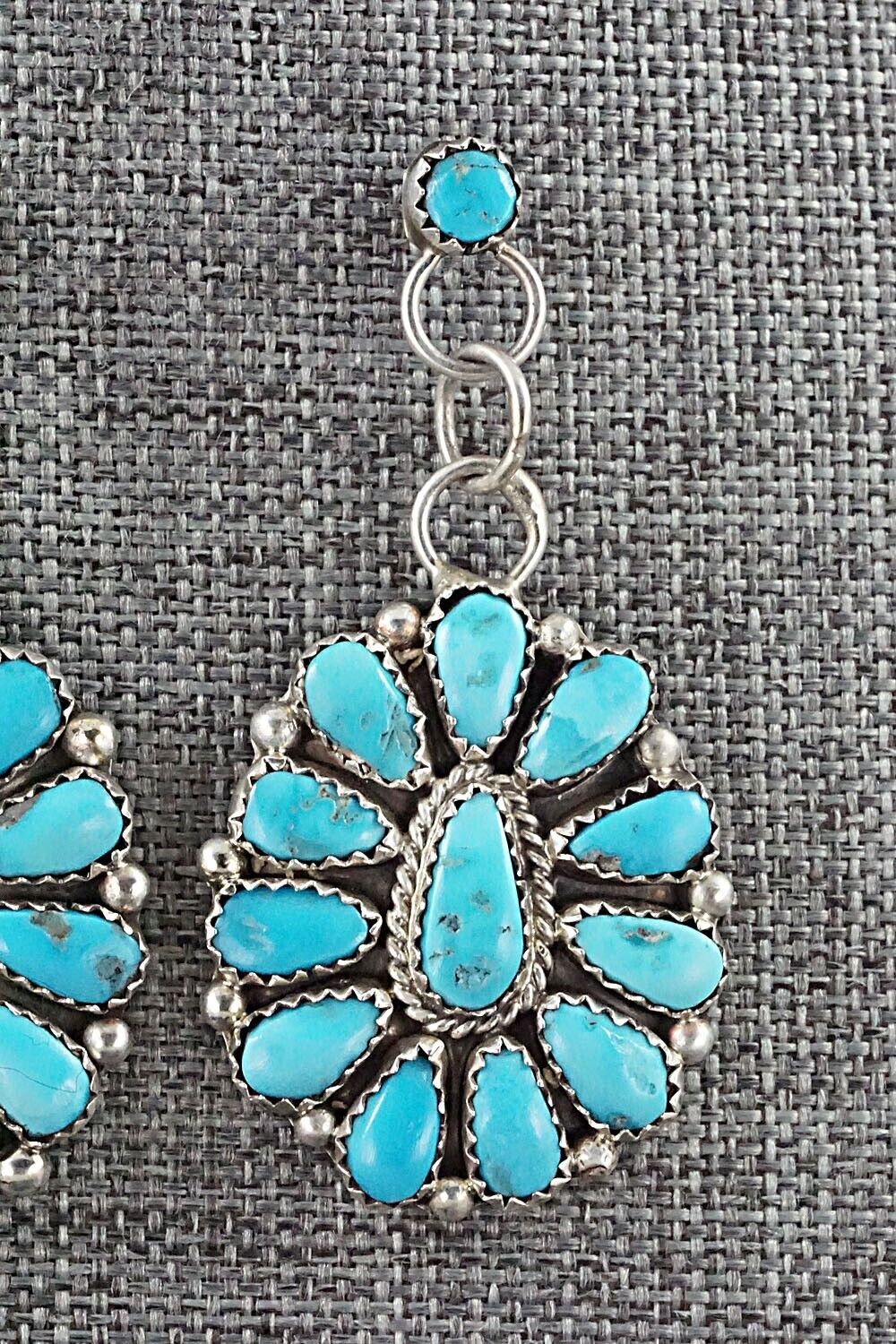 Turquoise & Sterling Silver Earrings - Justina Wilson