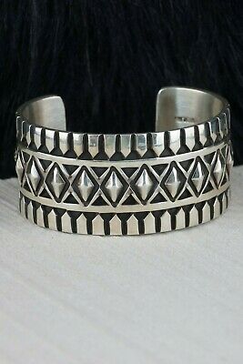 Navajo Sterling Silver Bracelet - Elvira Bill - High Lonesome Trading