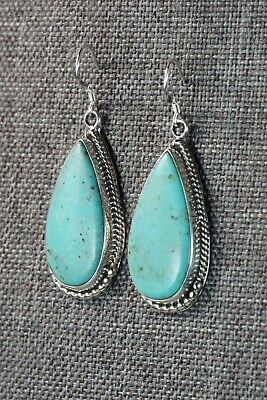 Navajo Turquoise & Sterling Silver Earrings - Sharon McCarthy