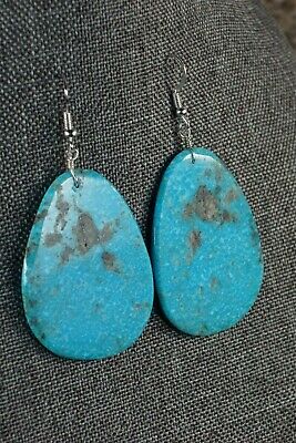Turquoise & Sterling Silver Earrings - Lupe Lovato - Santo Domingo - High Lonesome Trading