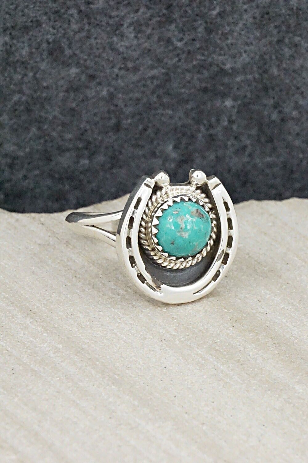 Turquoise & Sterling Silver Ring - Alice Rose Saunders - Size 7
