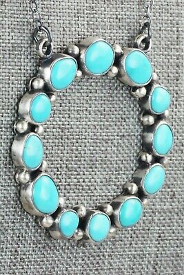 Turquoise & Sterling Silver Necklace - Lyle Jr