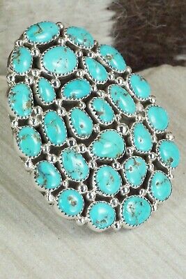 Turquoise & Sterling Silver Ring - Marlene Haley - Size 6